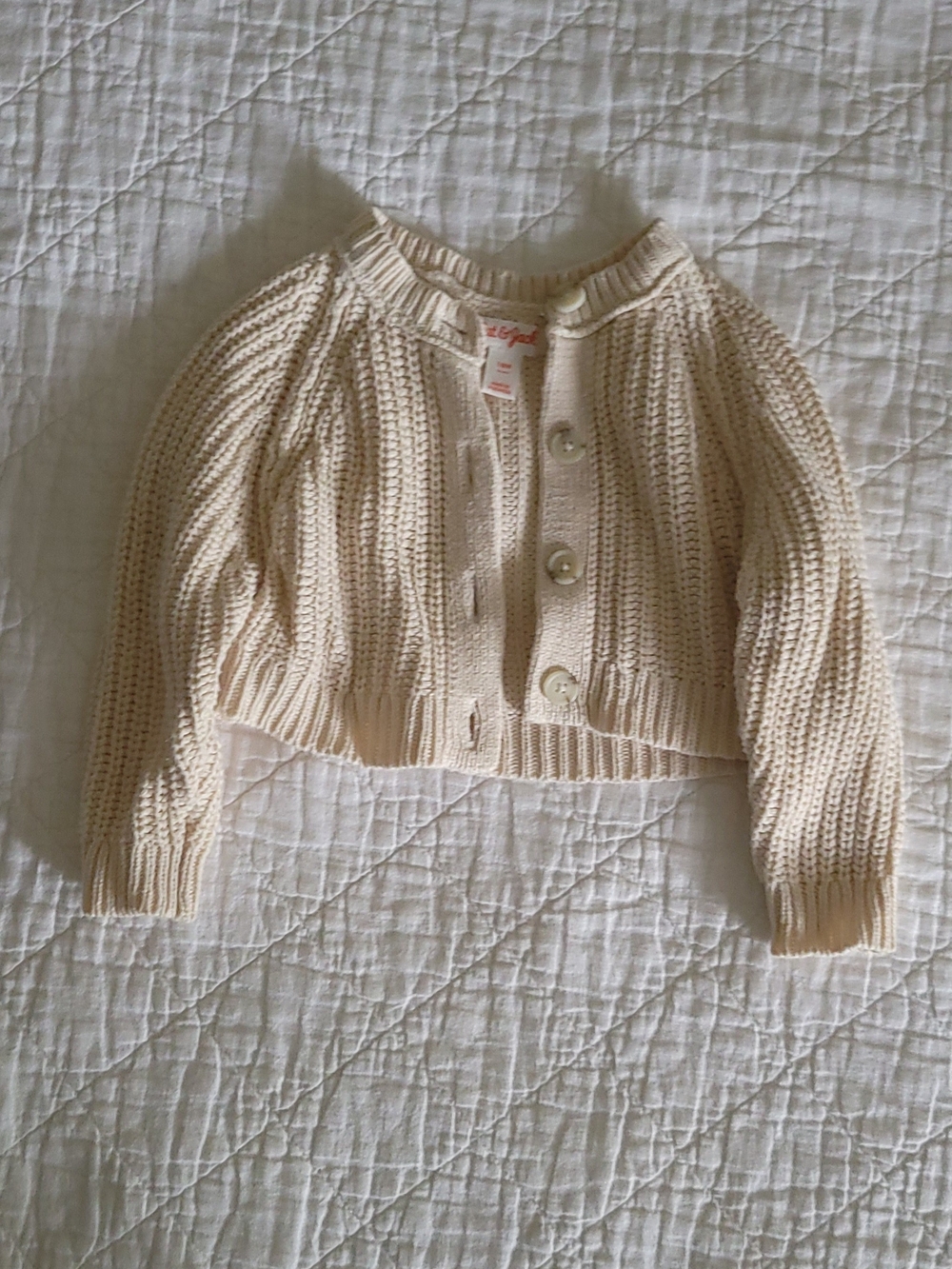 Cat & Jack Cream Knit Cardigan